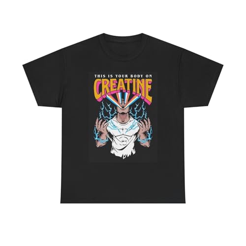 Creatine Graphic T Shirt Funny Gym Gear Funny Unisex Heavy Cotton Tee