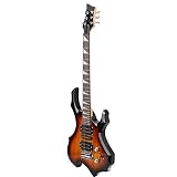 ★ 【Forma especial y estimula el interset】: la guitarra eléctrica tiene la forma de la llama, la apariencia desenfrenada, el rock completo y el espíritu de los rollos emociona a la gente, puede estimular el interés en tocar, siempre querrás tocar algunas canciones más para mejorar el rendimiento.