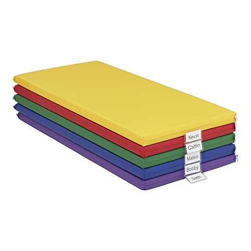 Image of ECR4Kids SoftZone Rainbow Rest Mat, 2in, Sleeping Pad, Assorted, 5-Piece