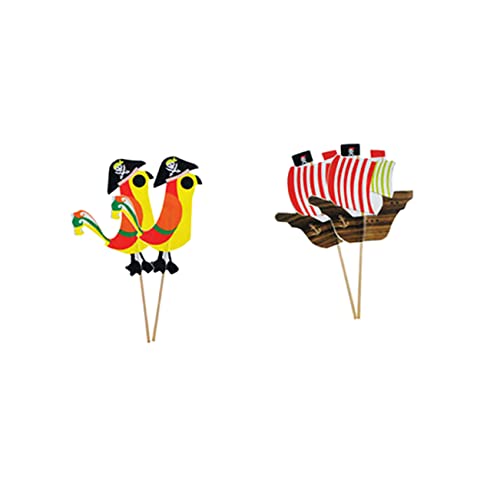 KOMBIUDA 60 Peças Decorações De Cupcake Decoração Infantil Decoração Azul Decorações De Bolo Azul De