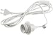 Produktbild ChiliTec E27 Lampenfassung mit Schalter Fassung mit 3,4m Kabel Schnurschalter Lampenaufhängung Montagering für Lampenschirm Papier Leuchten Stern Lampen Weiß