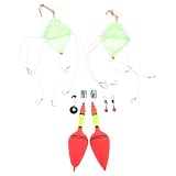 Milisten Float Fishing Lures and Artificial Fishing Bait Set for Silver Carp and Bighead Carp Size 8 Explosion Hook with Buoy Tackle for Anglers