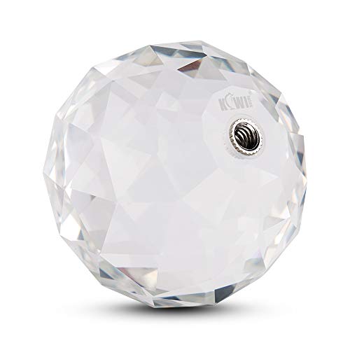 K9 Boule de cristal pour objectif 60 mm avec filetage femelle 1/4"-20, chiffon de nettoyage en microfibre, pochette de rangement pour accessoires de photographie professionnels Cover