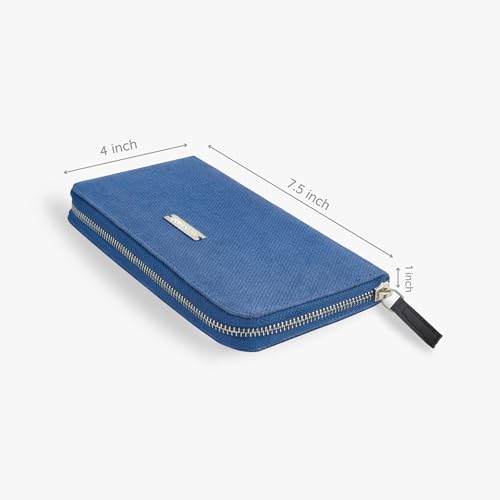 Ecoright Canvas Wallet for Women, Compact Wallet with Passport, Credit Card Holder, Coin Pouch, Women Wallet with Zipper2