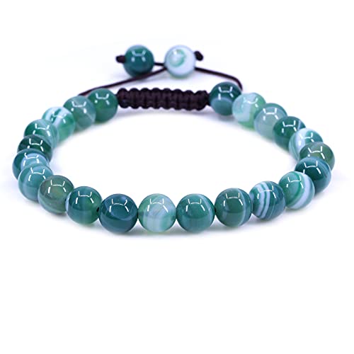 Bracelets tressés macramé et perles 8 mm, le cadeau unisexe idéal à offrir