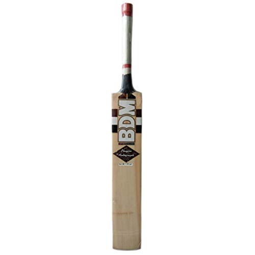 BDM Player's Autograph Kashmir Willow Full Size Cricket Bat with Short Handle and Cover