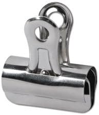 Bulldog Clips Steel 7/16 Capacity 1 1/4 Wide Nickel-Plated 36/pack