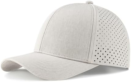 VOBOOM Trucker Hat Men Snapback Hat, Baseball Cap for Men Breathable Side Laser Cut Holes, Adjustable Fit- for Casual Wear