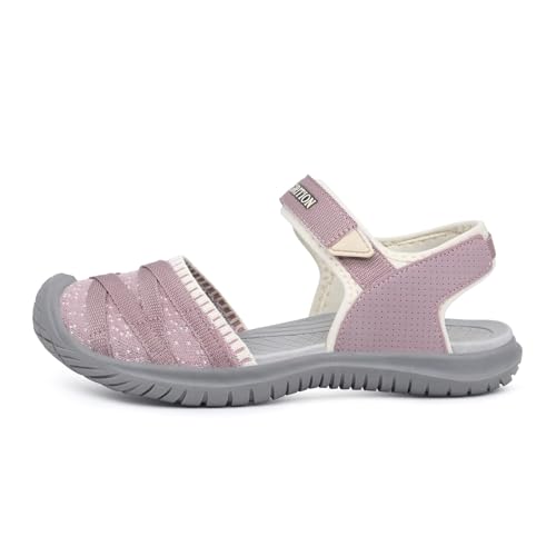 Image of GRITION Hiking Sandals Women Closed Toe, Waterproof Lightweight Adjustable Hiking Athletic Sandals, Breathable For Beach Summer Adventure Comfortable Outdoor Sport