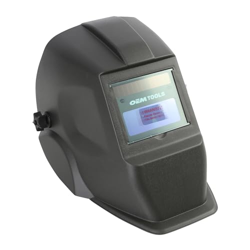 OEMTOOLS 24357 Automatic Darkening Welding Helmet, Self Tinting Welding Helmet, STICK and MIG Welder Mask, Welding Helmet Black