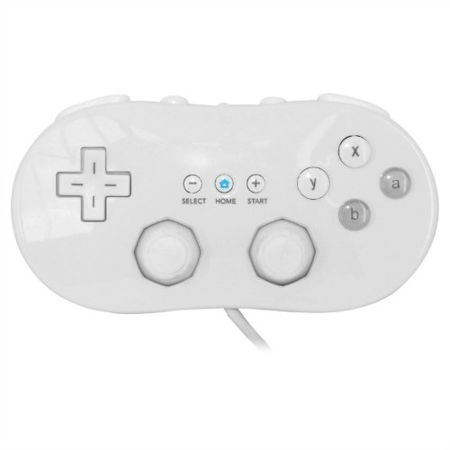 eForBuddy Classic Wired Controller for Nintendo Wii, White