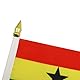 AZ FLAG - Tischflagge Ghana - 15x10 cm Goldene Splitze - Republik Ghana Tischfahne 10 x 15 Cm - Flaggen
