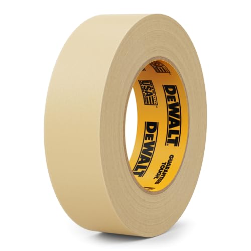DEWALT Premium Masking Tape, Beige, 1.41 in x 60 yd, Clean Removal Painter’s Tape, Crisp Paint Lines, Medium Adhesion, Heat Resistant up to 160°F, Indoor Use, Single Roll by DEWALT - Used condition - Image 2