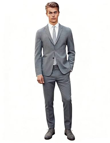 Veste de Costume Homme Fluide Revers Cranté pour Fête et Bureau
