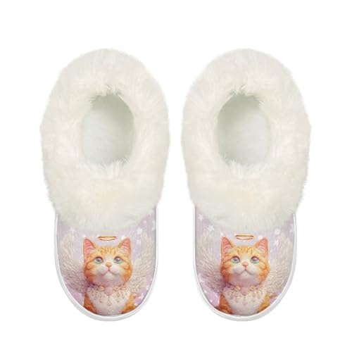 Warm Fuzzy House Slippers for Women Comfy Polar Edge Indoor Outdoor Slippers with Non-slip Soles Size5-142
