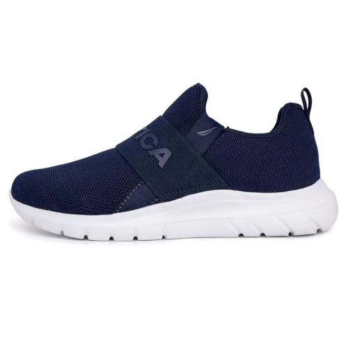 Image of Nautica Men's Slip-On Sneakers - Casual Fashion Shoes for Walking, in Medium & Wide Widths
