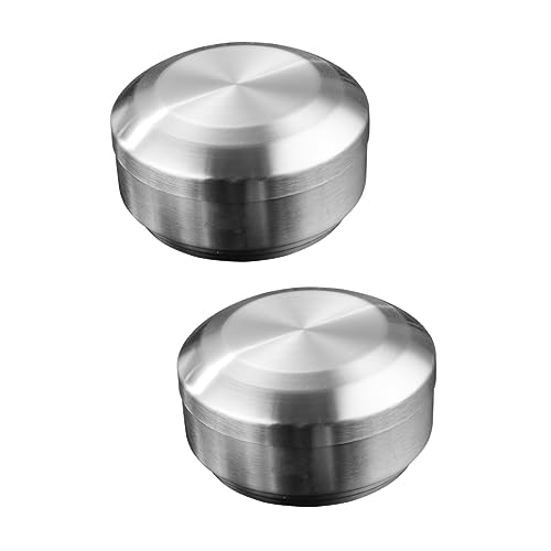 Amosfun 2 Pz scodella per zuppa addensata con coperchio minestra zuppiera bocce ciotola di riso tradizionale insalatiere con coperchio scodella domestica ciotola di riso da cucina Silver