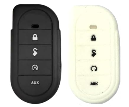 Tolxh 2PCS #7656V #7856V Black & White Remote Control V2 Soft Silicone Protective Cover Quality Durable New Replacement Parts for Viper