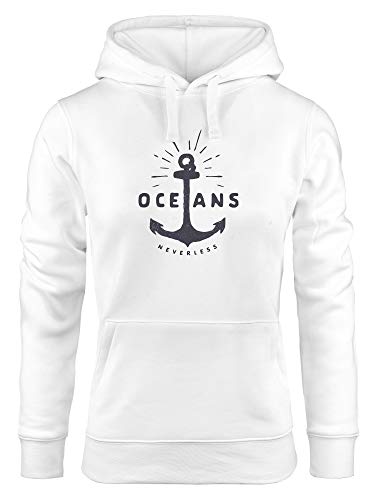 Neverless® Hoodie Damen Anker Motiv maritim Schriftzug Oceans...
