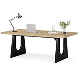 Tribesigns 70.86-Inch Executive Desk, Large Computer Office Desk with Double Wood Pedestal, Modern Simple Style Rectangle Writing Table for Home Office