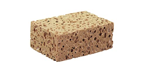 Nespoli Esponja Vegetal para Trabajos Pesados, 14 cm, Resistente al Cloro, Lejía Diluída, Poro Grueso