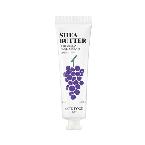 Image of SKINFOOD Shea Butter Perfumed Hand Cream 30ML (Peach Fruit Scent) | All Skin Types | Korean product I Hydrating Skin I Cruelity Free I Non-Greasy Formula I Divine Fragnance (Grapefruit)