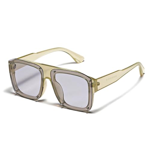 Lunettes de soleil carrées anti-UV400 pour bloquer l'éblouissement avec style rétro punk
