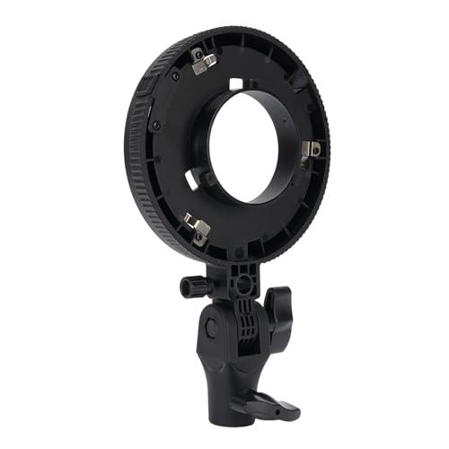 Adaptador de montaje para softbox, soporte de flash y luz LED negra 6