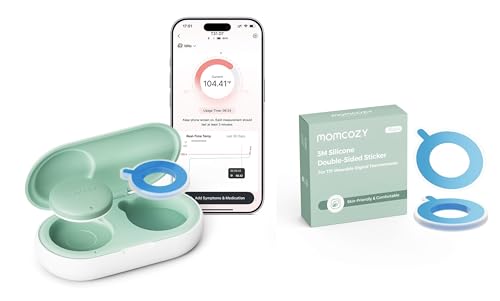 Momcozy Wearable Digital Thermometer for Baby with 20 Pcs Replacement Stickers image 3