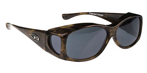 Jonathan Paul Fitovers XS Glides Brushed Horn Polarized Gray Sunglasses