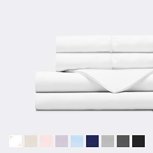 Everspread Bed Sheets (4 Piece Sheet Set), California King Size, White. Ultra-Soft