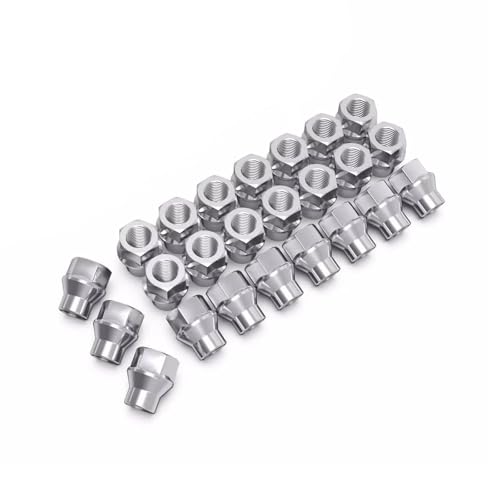 Image of 24pcs Open ET Lug Nuts 7 /16-20 Thread 1.07 inch Height Cone Seat, Chrome