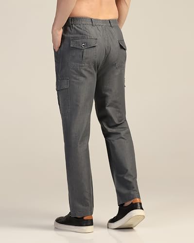 Image of TAGDO Men's Straight Fit Cotton Cargo Jeans Pant (2040)