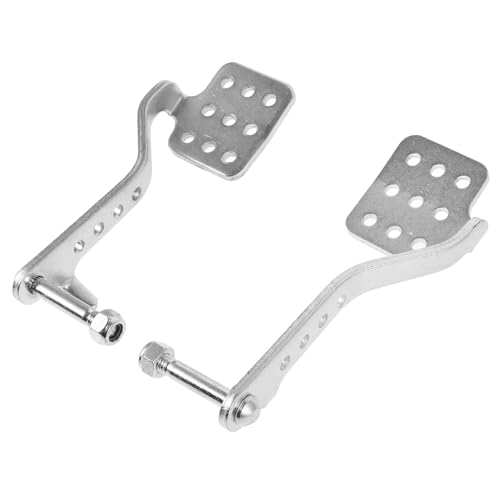 Pédale d'accélérateur frein pour karting au design polyvalent argenté