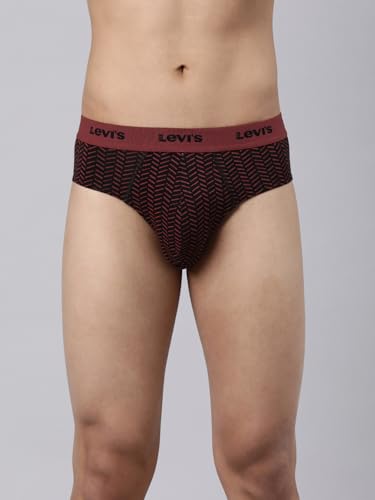 Image of Levi's 021 Brief for Men | Cotton Stretch Fabric | Printed Men's Underwear | Breathable | Anti-Roll Waistband | Extra Supportive Gusset | Functional Fly | Dual Layer 3D Pouch | Tagless | Pack of 2