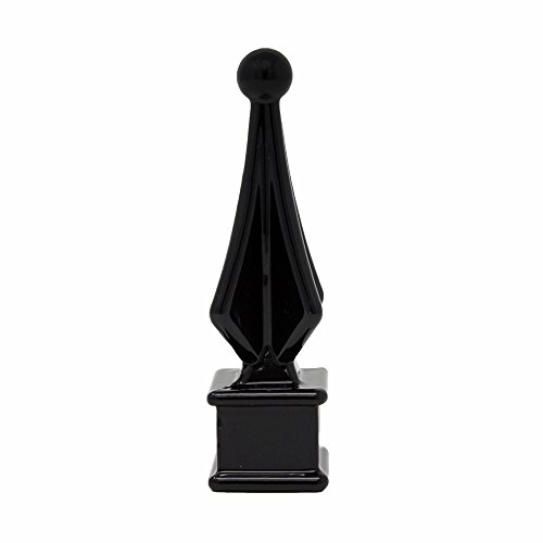 Image of Address America Fence Finials Four Sided Spire Finial - Aluminum - Black 1 /2 inch 10 ct - FF