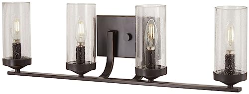 Image of Minka Lavery Wall Light Fixtures 4654-579 Elyton Bath Vanity Lighting, 4-Light 240 Watts, Downton Bronze