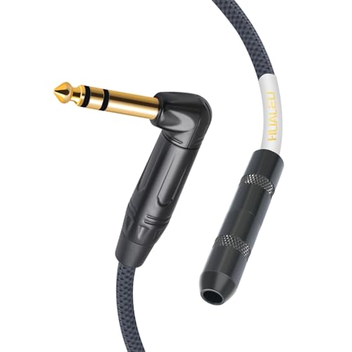Cable de extensión audio estéreo 1/4 TRS macho a hembra 10 ft miniatura 1