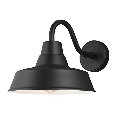 Generation Lighting 8637401-12 Barn Light-1 Light Medium Outdoor Wall Lantern in Traditional Style-12 Inch Wide by 10.63 Inch High Black Finish by Generation Lighting - Image 4