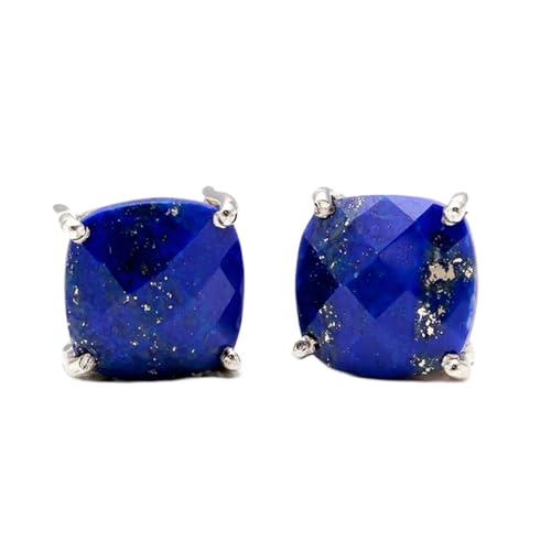 Boucles d'oreilles en lapis-lazuli naturel argent pour femme LKSTD_0578