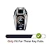 CDYSIKLL Suede Genuine Leather Key Fob Cover for BMW 5 Series 6 Series GT 7 Series 730Li 740 740Li 750Li 760Li i8 X3 X4 X5 X6 X7 Smart Display LCD Screen Car Remote Key Case with Keychain