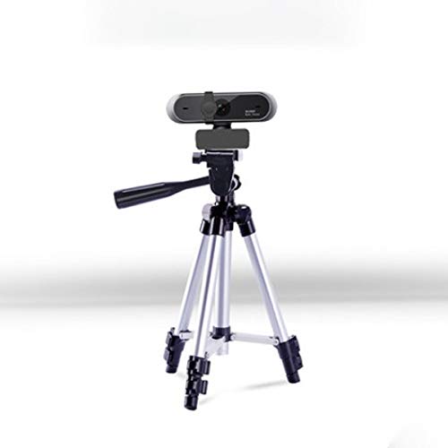 AGGJ ラップトップ、デスクトップ用のHD 1080Pウェブカメラ、内蔵マイク、柔軟な回転可能なクリップWebカメラのUSBミニコンピュータカメラ、。 (Color : With tripod)