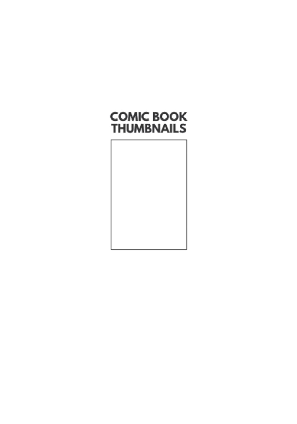 Comic Book Thumbnail Sketchbook
