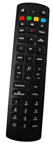 Image of ALERHA Compatible with Jio Remote for Fiber Set Top Box to Setup and Match Exactly Key by Key to Replicate, Functions of The Existing Original Non Voice Infrared Remote Control