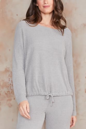 Image of Barefoot Dreams CozyChic Ultra Lite Slouchy Pullover for Women, Ultra Soft Long Sleeve, Crew Neck Pullover