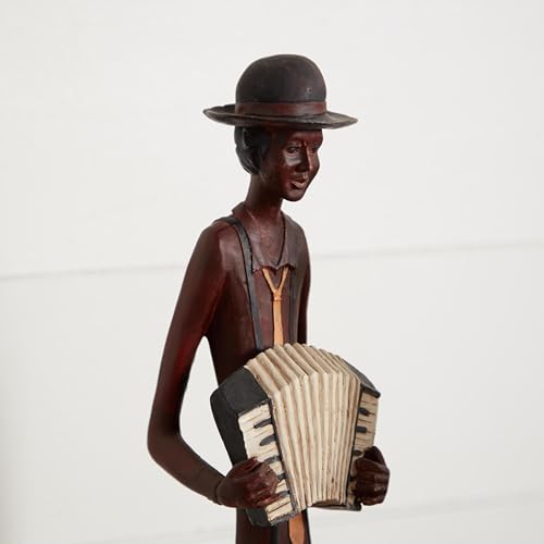 image for Deco 79 Polystone Musician Decorative Sculpture Tall Long Legged Jazz 