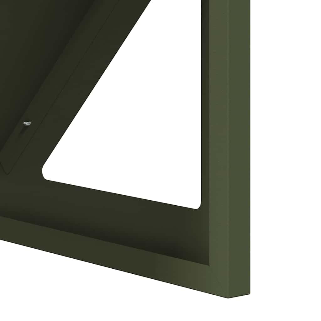 Mangiatoia per animali da fattoria, verde oliva, in acciaio laminato a freddo, 108 x 50 x 28 cm, resistente alle intemperie, robusta, con capacità di 10 kg, per interni ed esterni