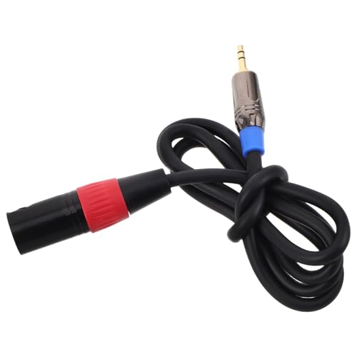 Ciieeo Convertidor de Audio para Micrófono Xlr Macho a 3.5 Mm Estéreo Chapado en Oro, Cable Adaptador de 1 Metro Carcasa Metálica para Computadora, Guitarra y Equipos de Sonido