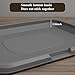 CkuionMAX Splashproof Mesh Dog Toilet Training Pad Holder - Easy to Clean Indoor Potty Tray for Puppies Dogs & Cats(Grey)