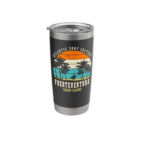 Surfing Fuerteventura Canary Islands, Atlantic Surf Culture Stainless Steel Insulated Tumbler